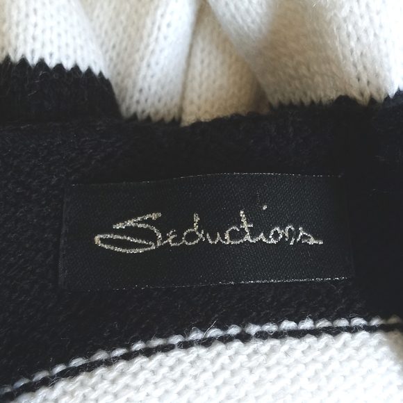 🌿 Set of 2 Thin Scarves Black White Stripes & Black & Grey Striped Scarves - Picture 2 of 9